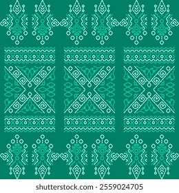 stitch embroidery fabric border pattern needle work seamless geometric abstract culture decorative hand drawn tribal asian template printed colorful line artwork black background quilt wallpaper 