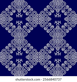 stitch japanese sashiko embroidery needlework india abstract artwork seamless geometric pattern printed background fabric wallpaper hand drawn line indigo white 

