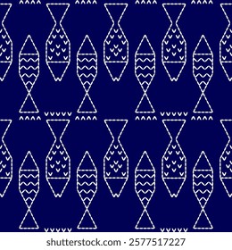 stitch Japanese Sashiko line art needlework embroidery abstract artwork seamless geometric pattern printed background fabric wallpaper hand drawn line

