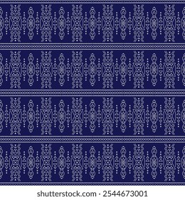 stitch Japanese Sashiko pattern embroidery abstract seamless geometric ornaments white stitch line artwork indigo blue background fashion design template decoration hand drawn printed needlework quilt