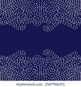 ponto japonês Sashiko padrão bordado abstrato ornamentos geométricos sem costura branco linha artwork indigo azul fundo moda design modelo decoração mão desenhada agulha impressa colcha