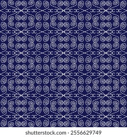 stitch Japanese Sashiko pattern embroidery abstract seamless geometric ornaments white stitch line artwork indigo blue background fashion design template decoration hand drawn printed needlework quilt