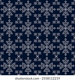 stitch Japanese Sashiko pattern embroidery abstract seamless geometric ornaments white stitch line artwork indigo blue background fashion design template decoration hand drawn printed needlework quilt