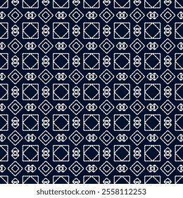 stitch Japanese Sashiko pattern embroidery abstract seamless geometric ornaments white stitch line artwork indigo blue background fashion design template decoration hand drawn printed needlework quilt