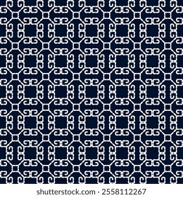 stitch Japanese Sashiko pattern embroidery abstract seamless geometric ornaments white stitch line artwork indigo blue background fashion design template decoration hand drawn printed needlework quilt