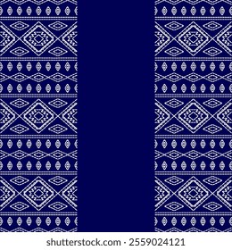 stitch Japanese Sashiko pattern embroidery abstract seamless geometric ornaments white stitch line artwork indigo blue background fashion design template decoration hand drawn printed needlework quilt