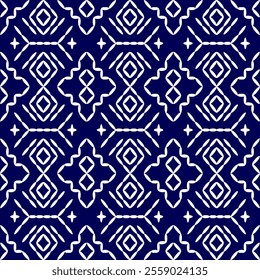 stitch Japanese Sashiko pattern embroidery abstract seamless geometric ornaments white stitch line artwork indigo blue background fashion design template decoration hand drawn printed needlework quilt