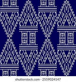 stitch Japanese Sashiko pattern embroidery abstract seamless geometric ornaments white stitch line artwork indigo blue background fashion design template decoration hand drawn printed needlework quilt