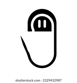 stitch marker knitting wool glyph icon vector. stitch marker knitting wool sign. isolated symbol illustration