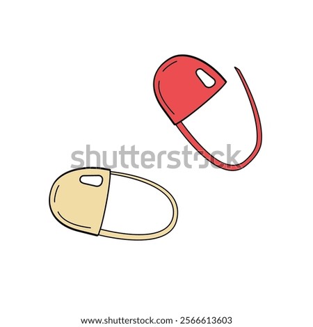 stitch markers open and closed
