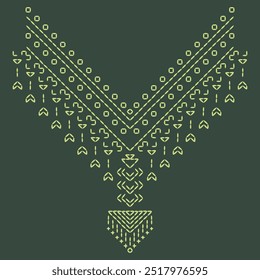 stitch neckline embroidery Sashiko abstract cloth ornaments  line artwork vector design template decoration hand drawn print needle work quilt fabric geometric pattern ethic vintage boho motif
