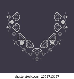 stitch needlework embroidery abstract artwork seamless geometric pattern printed background fabric wallpaper hand drawn colorful line


