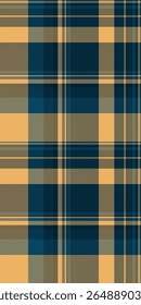 Stitch pattern fabric plaid, empty seamless tartan textile. Marriage vector texture check background in dark and orange colors palette.