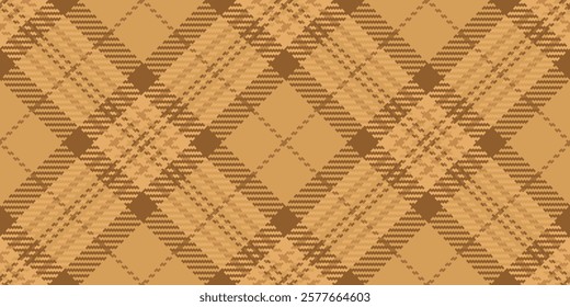 Stitch pattern plaid fabric, marriage check tartan vector. Unique seamless texture textile background in orange color palette.