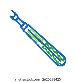 stitch ripper knitting wool doodle icon sketch vector. stitch ripper knitting wool sign. isolated symbol illustration