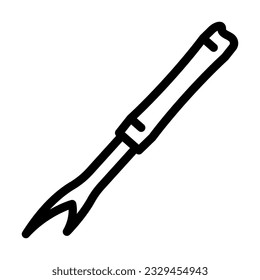stitch ripper knitting wool line icon vector. stitch ripper knitting wool sign. isolated contour symbol black illustration