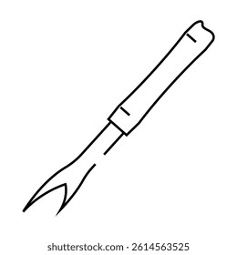 stitch ripper knitting wool line icon vector. stitch ripper knitting wool sign. isolated contour symbol black illustration