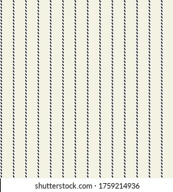 Stitched fabric pattern vector in Beige, Black and white. Retro stripe seamless pattern vertical parallel. Vector abstract background
