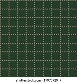 Stitched fabric pattern vector in Green military colors. Winter plaid Scottish seamless pattern.Texture from plaid,tablecloths, clothes, shirts, jacket, skirt, paper, blankets and other textile.