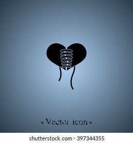 Stitched heart icon