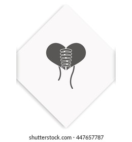 Stitched heart icon
