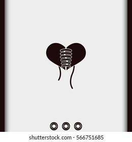 Stitched heart icon