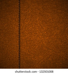 Stitched leather background - eps10