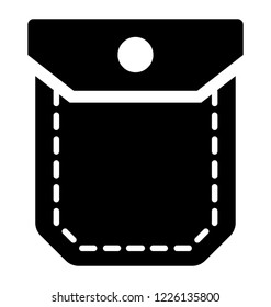 
A stitched pocket with threads style 
