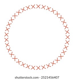 Stitched Rope Textured Round Embroidery Frame