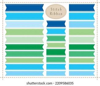 Stitched Straight Ribbon Frame Set