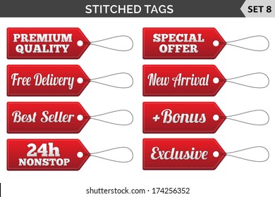 Stitched tags. Set 8. 