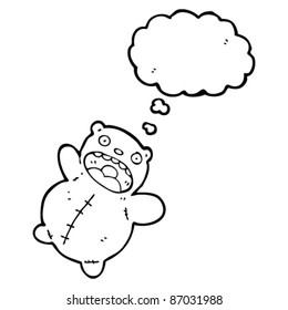 stitched teddy bear cartoon