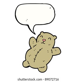 caricatura de un oso de peluche cocido