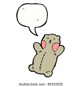 stitched teddy bear cartoon
