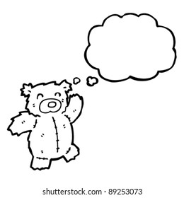 stitched teddy bear cartoon