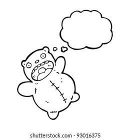 stitched teddy bear cartoon
