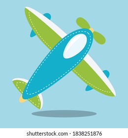 ilustración vectorial de diseño de aviones de transporte con costura