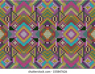 stitched vector pattern. perfect seamless ornament
