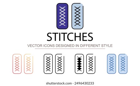 Stitches icon design with white background stock illustration