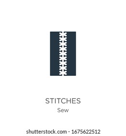 Stitches icon vector. Trendy flat stitches icon from sew collection isolated on white background. Vector illustration can be used for web and mobile graphic design, logo, eps10