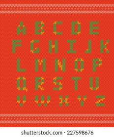 Stitches Patchwork Font, Vector Colorful Motley Alphabet for your Design and Text.