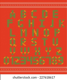 Stitches Patchwork Font, Vector Colorful Motley Alphabet for your Design and Text.