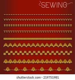 Stitches Sewing Machine Borders