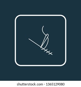 Stitching icon line symbol. Premium quality isolated needlework element in trendy style.