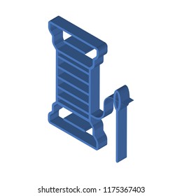 Stitching isometric left top view 3D icon
