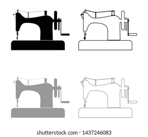 Stitching machine black grey set
