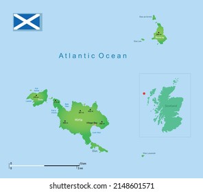 St.Kilda Islands (Scotland) map. Vector illustration