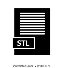 Stl file icon illustrated on background