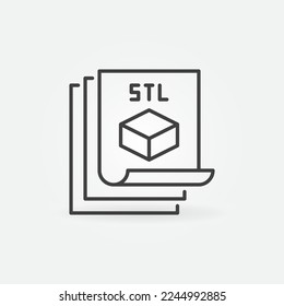 Archivos STL para 3D Impresión del concepto de vector icono o símbolo
