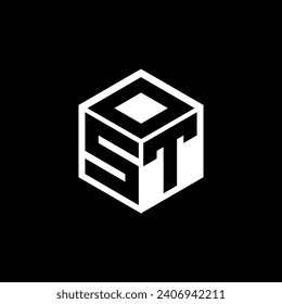 STO letter logo design with black background in illustrator. Vector logo, calligraphy designs for logo, Poster, Invitation, etc.